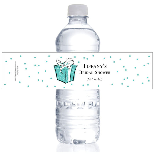 Wedding Shower Tiffany Box Water Bottle Labels wbws216 Party Favors WS316