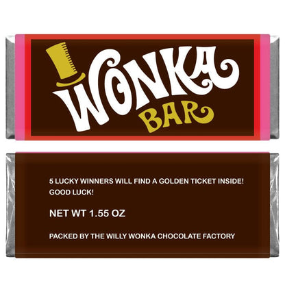 Wonka Bar Candy Wrapper and Golden Tickets Wonka Bar Candy Wrapper and Golden Tickets Party Favors wonka