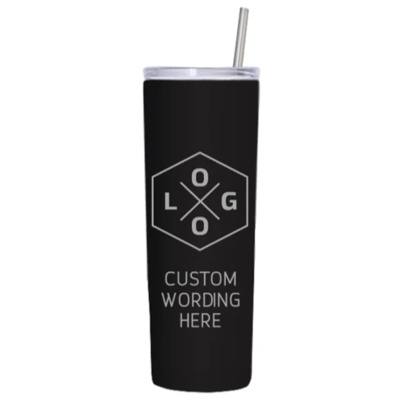 Your Logo Engraved 20oz Skinny Tumbler - Send Us Your Logo Shelton Shirts