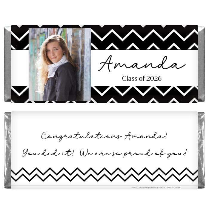 Zig Zag Pattern Graduation Candy Bar Wrapper Zig Zag Graduation Candy Bar Wrapper Candy Wrappers GRAD222