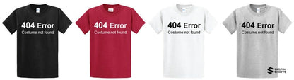 404 Error Costume Not Found Funny Office Humor Halloween Tshirt Shelton Shirts