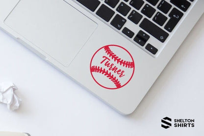 Baseball Softball Custom Name Laptop Sticker Candy Wrapper Store
