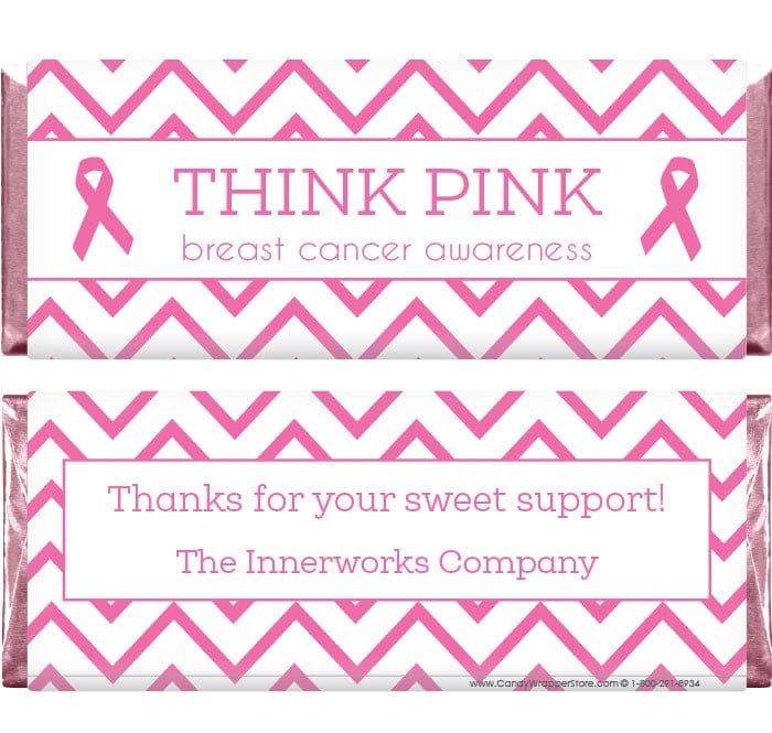 BCA209 - Chevron Breast Cancer Awareness Pink Ribbons Candy Bar Wrappers Chevron Breast Cancer Awareness Pink Ribbons Candy Bar Wrappers Candy Wrappers BCA209