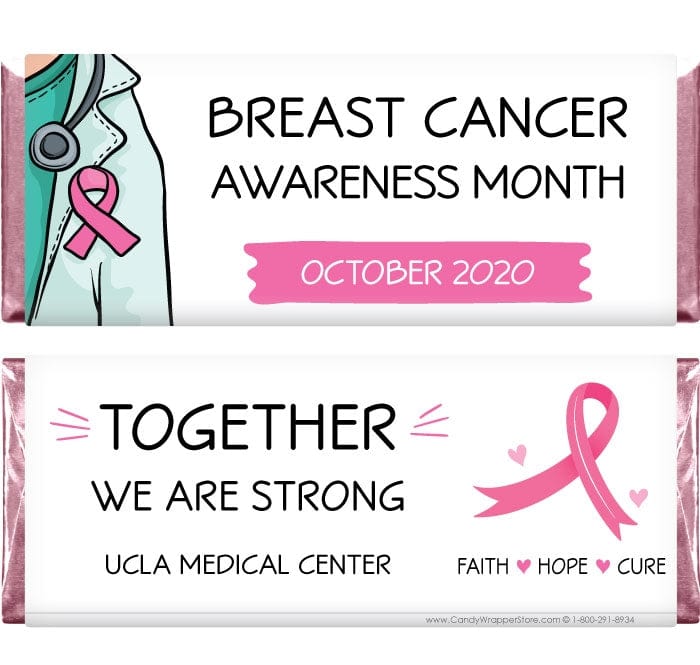 BCA211 - Pink Ribbon Doctor Breast Cancer Awareness Candy Bar Wrappers Pink Ribbon Doctor Breast Cancer Awareness Candy Bar Wrappers Candy Wrappers BCA211