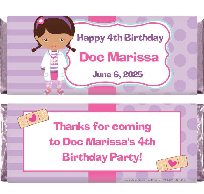 BD364 - Doc McStuffins Birthday Candy Bar Wrappers Doc McStuffins Birthday Candy Bar Wrappers Candy Wrappers BD364