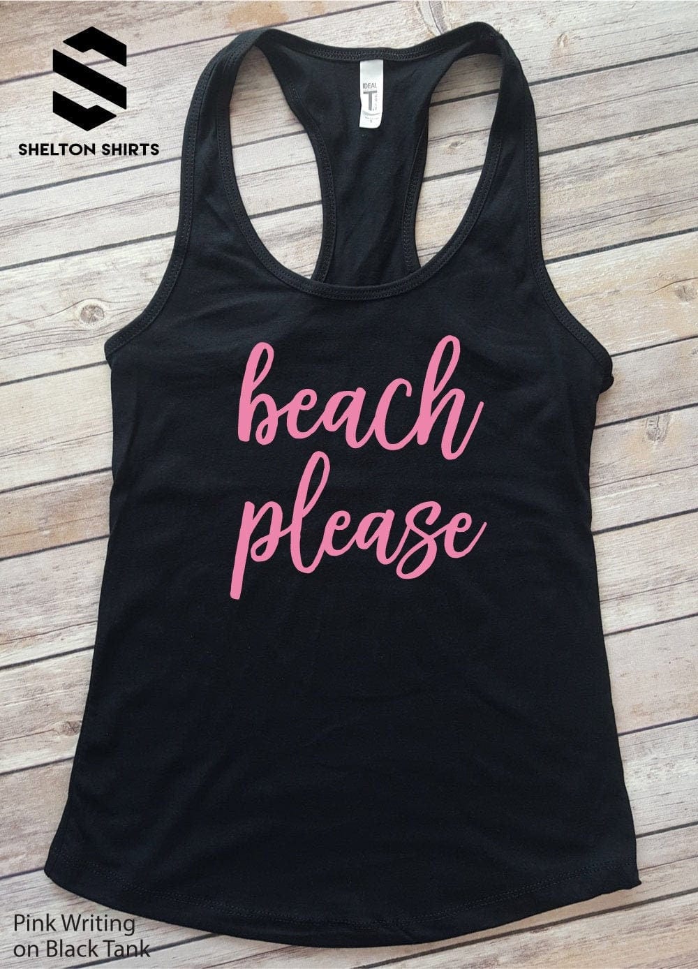 Beach Please Cute Summer Racerback Tank Top Shelton Shirts