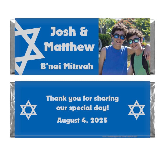 BNAI208photo - Picture Perfect B'nai Mitzvah Candy Bar Wrappers Picture Perfect B'nai Mitzvah Candy Bar Wrappers Candy Wrappers BNAI208
