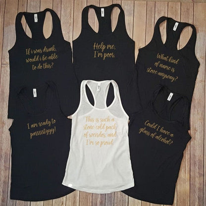 Bridesmaids Movie Funny Quotes Bachelorette Party Tank Top Bachelorette party Candy Wrapper Store