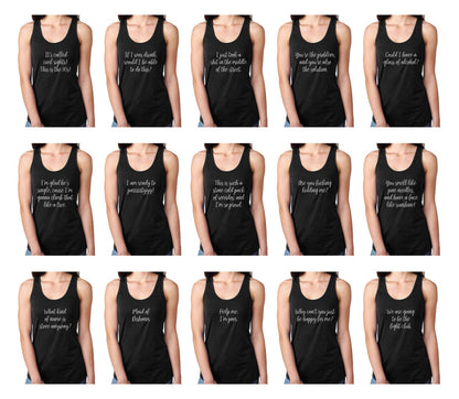 Bridesmaids Quotes Bachelorette Party Racerback Tank Tops Candy Wrapper Store