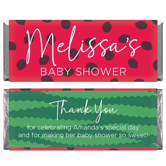 BS296 - Watermelon Baby Shower Candy Bar Wrappers 