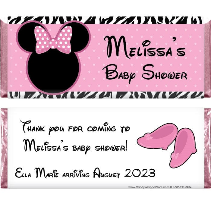 BS341 - Minnie Baby Shower Candy Bar Wrapper Baby & Toddler BS341