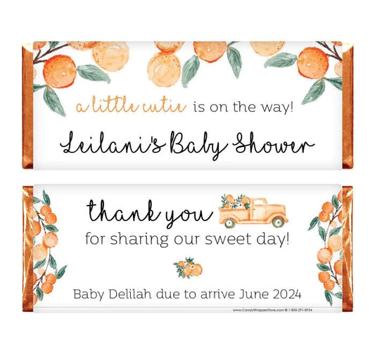 BS363 - Little Cutie Baby Shower Candy Bar Wrappers Little Cutie Baby Shower Candy Bar Wrappers Birth Announcement BS363
