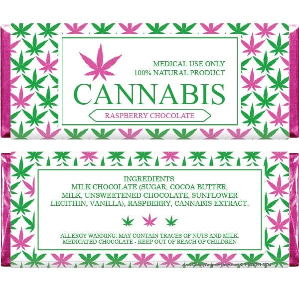 CAN200 - Cannabis Chocolate Bar Wrapper CAN200 - Cannabis Medical Chocolate Bar Wrapper Candy & Chocolate cannabis