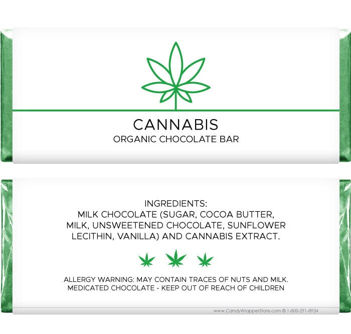 CAN208 - Cannabis Chocolate Bar Wrapper and Foil Cannabis Chocolate Bar Wrapper and Foil Candy & Chocolate cannabis