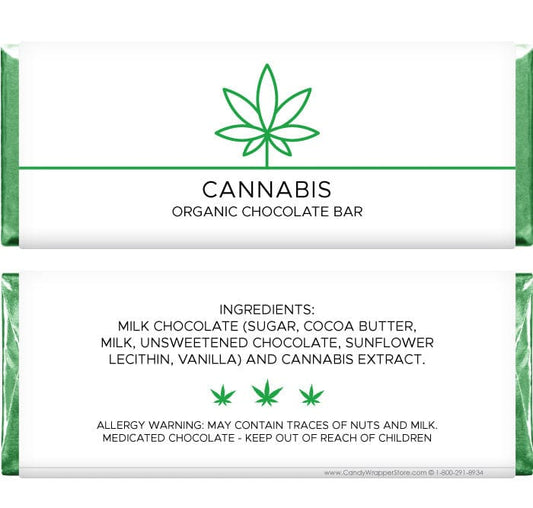 CAN208 - Cannabis Chocolate Bar Wrapper and Foil Cannabis Chocolate Bar Wrapper and Foil Candy & Chocolate cannabis