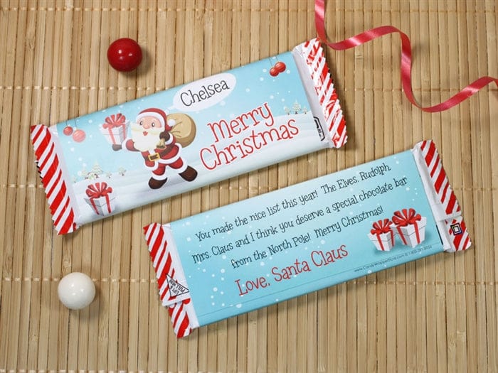 Christmas Santa Candy Bar Personalized With Your Childs Name Santa Bar