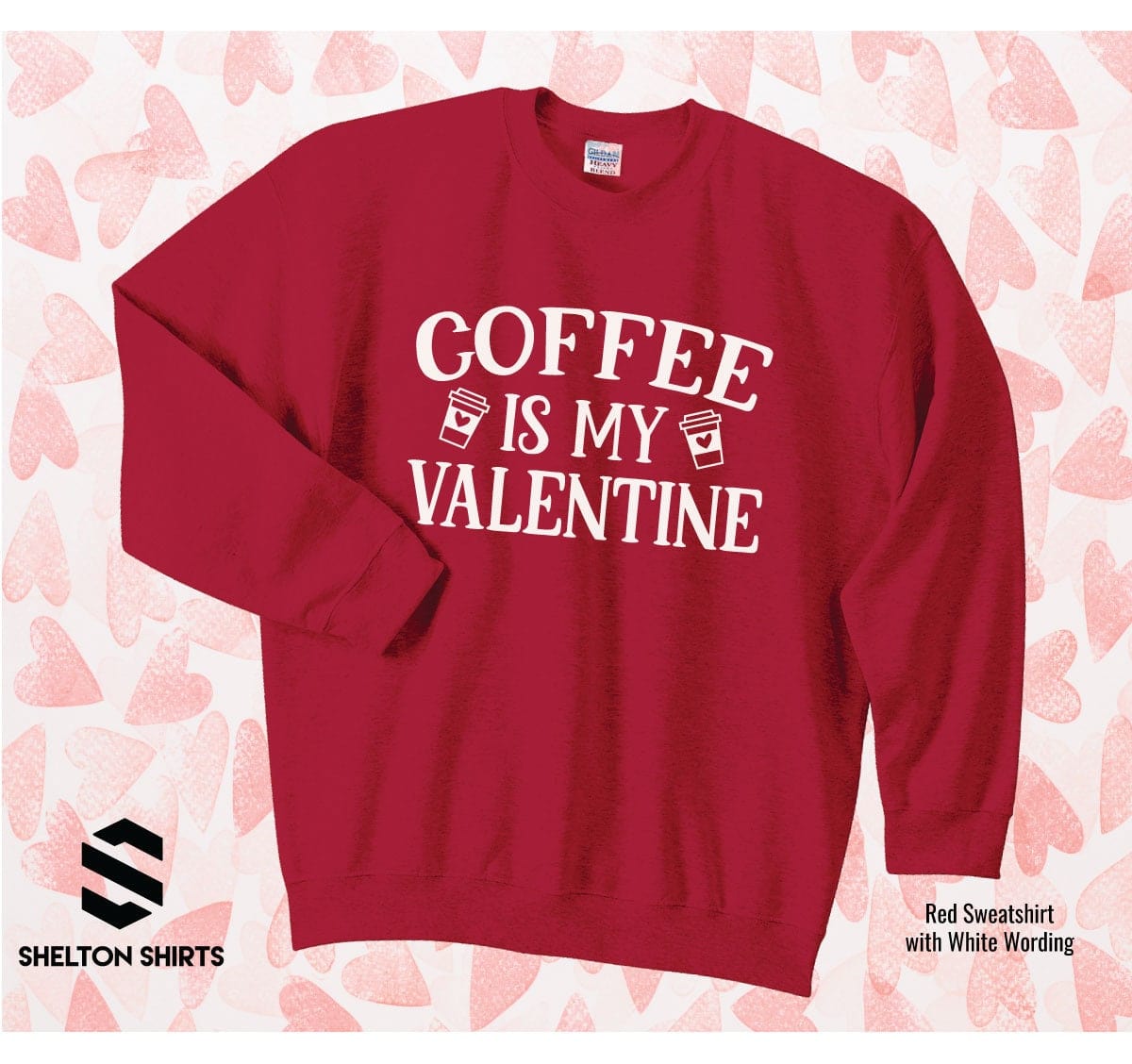 Coffee Is My Valentine Super Comfy Crew Neck Heather Grey Unisex Sweatshirt Candy Wrappers Candy Wrapper Store
