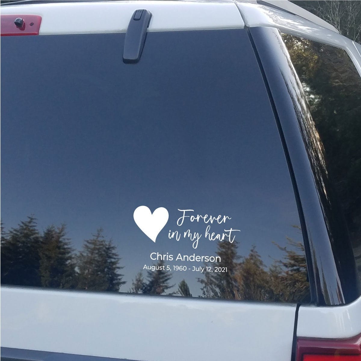 Custom Forever in My Heart Memorial Vinyl Car Decal Sticker Candy Wrapper Store