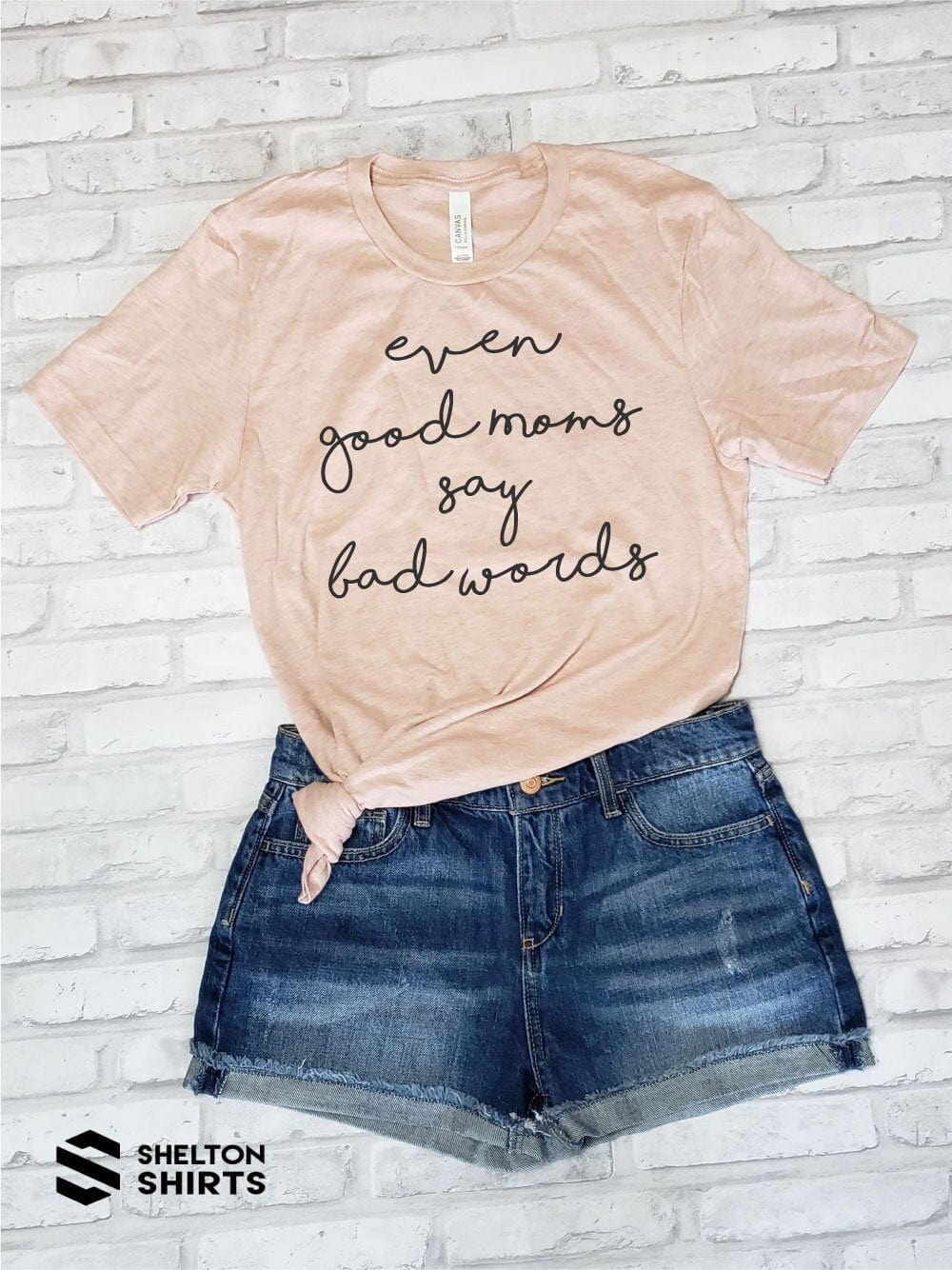 Even Good Moms Say Bad Words Super Soft Cotton Comfy T-Shirt Candy Wrapper Store