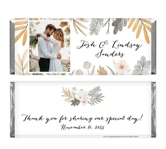 Fall Leaves and Foliage Photo Wedding Candy Bar Wrapper - WA274photo Fall Leaves and Foliage Photo Wedding Candy Bar Wrapper Regular Size Wrapper WA274