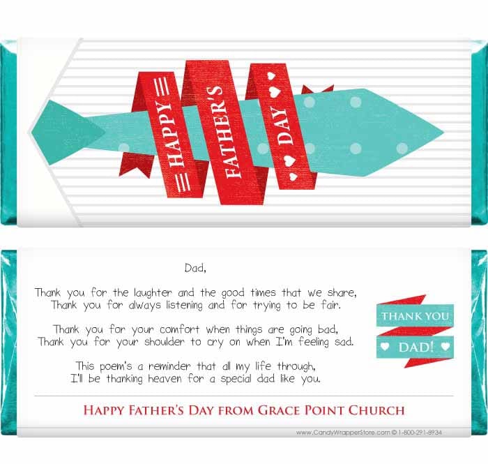 FD219 - Fathers Day Tie Candy Bar Wrapper Fathers Day Tie Candy Bar Wrapper Party Favors FD219