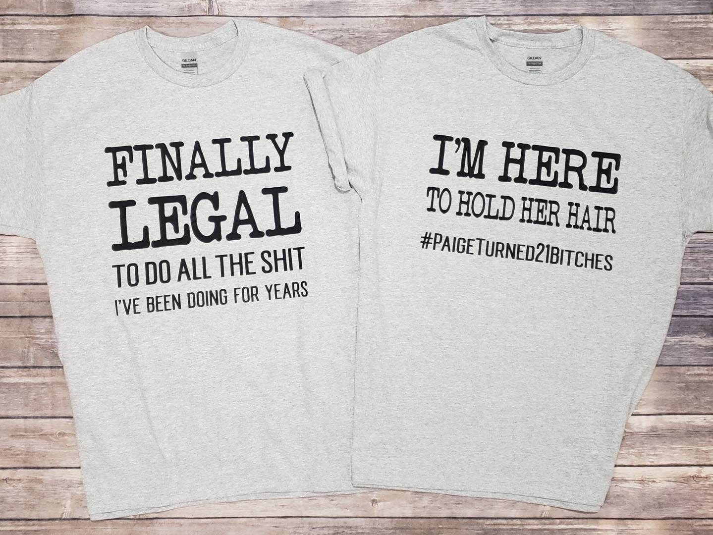 Finally Legal To Do All The Shit I've Been Doing For Years Heather Grey Cotton Comfy Unisex T-Shirt Shelton Shirts