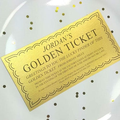 Willy Wonka Golden Ticket - GOLDENTICKET2 Willy Wonka Golden Tickets for Candy Bars Invitations GOLDENTICKET