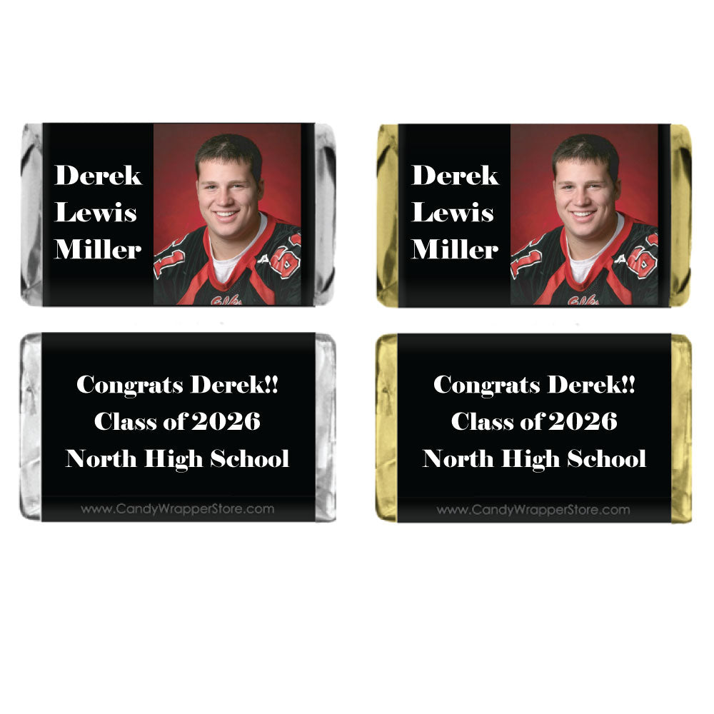 Bold and Simple Hershey's Miniature Graduation Photo Candy Bar Wrappers ...
