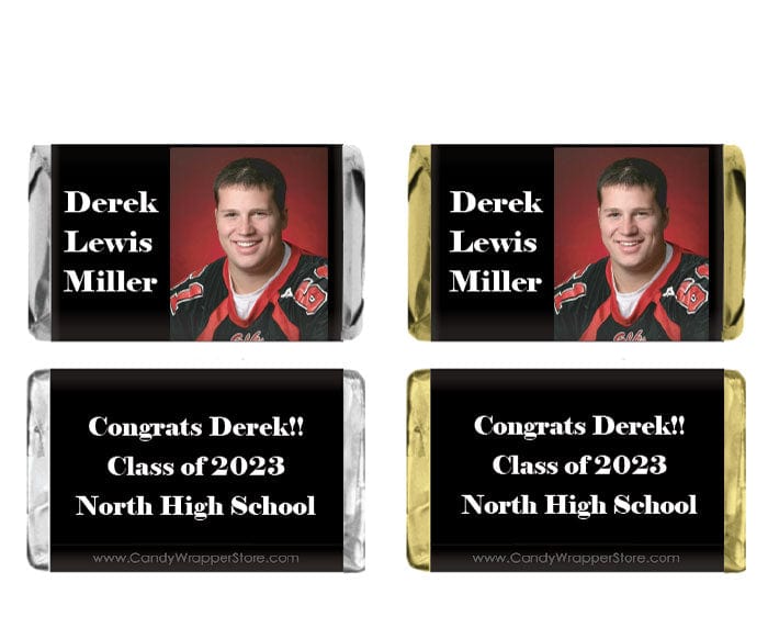 GRAD114 - Bold and Simple Hershey's Miniature Graduation Photo Candy Bar Wrappers Bold and Simple Hershey's Miniature Graduation Photo Candy Bar Wrappers Candy Wrappers GRAD214