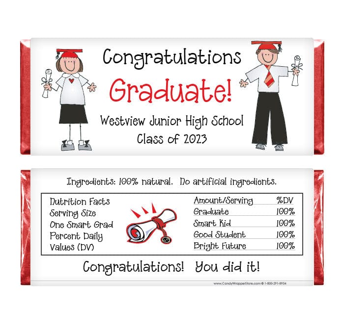 GRAD208 - Graduation Kids Candy Bar Wrapper Graduation Candy Bar Wrappers Candy Wrappers GRAD208
