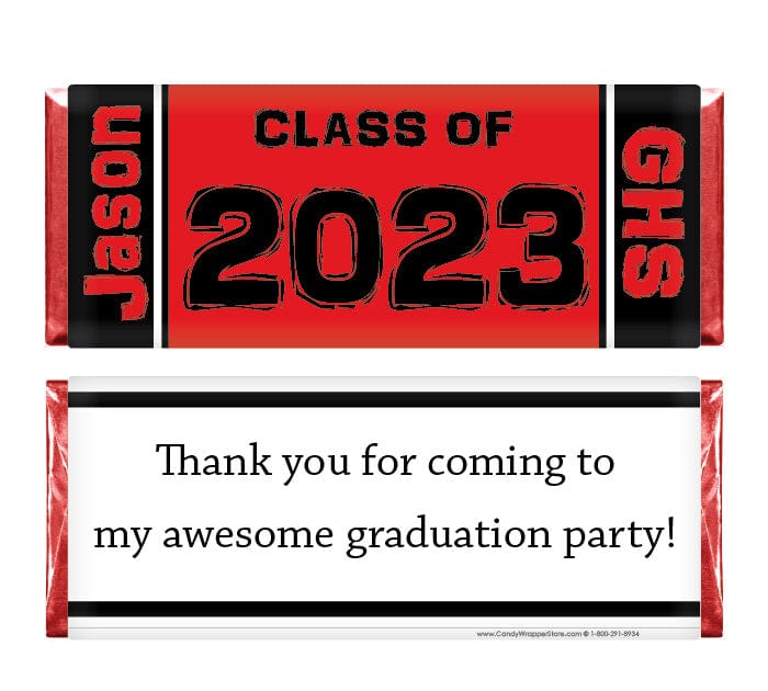 GRAD217 - Class of 2023 Graduation Candy Bar Wrapper Class of 2023 Graduation Hershey's Candy Bar Wrappers Candy Wrappers GRAD217