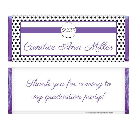 GRAD226 - Petite Dots Graduation Candy Bar Wrapper Petite Dots Graduation Hershey's Candy Bar Wrappers Candy Wrappers grad226
