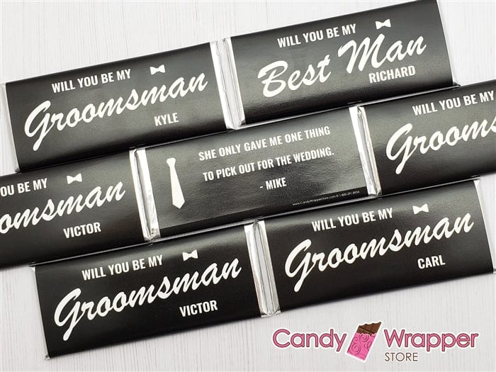 GROOM201 - Will you be my Best Man-Groomsman Personalized Candy Bar Wrapper Will you be my Best Man/Groomsman Personalized Candy Bar Wrapper Regular Size Wrapper bridesmaid proposal