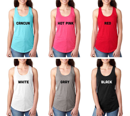 Groovy Fun Word Art Matching Bachelorette Bridal Party Racerback Tank Tops Candy Wrapper Store