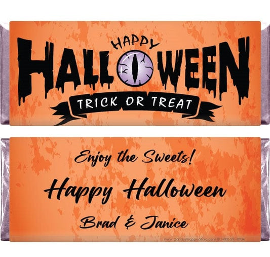 HAL236 - Evil Eye Halloween Candy Bar Wrapper Evil Eye Halloween Candy Bar Wrapper Party Supplies HAL236