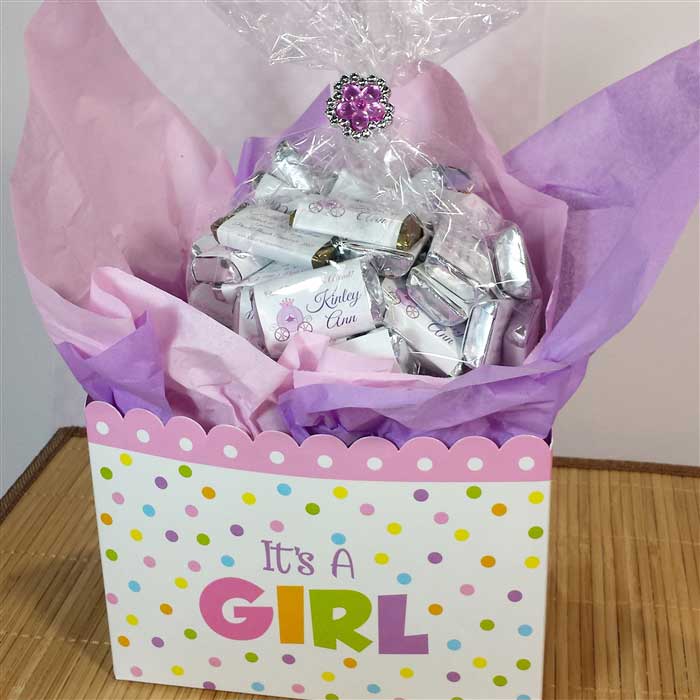 It's a Girl Candy Basket Box DIY Kit It's a Girl Candy Basket Box DIY Kit for Personalized Miniature Hershey's Candy Bars Candy Wrapper Store