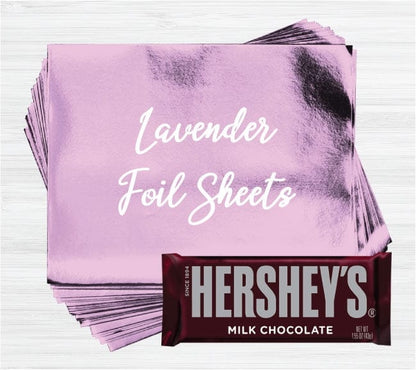 Lavender Foil - 40 sheets Bright Lavender Foil Wrappers for Candy Bars - Candy Wrapper Store Candy & Chocolate foil40