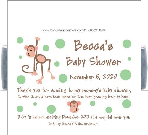 LBS249 - Monkey Baby Shower Lifesaver Wrapper Monkey Baby Shower Lifesaver Wrapper Baby & Toddler BS249