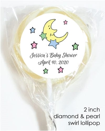 LOBS200a - Moon & Stars Baby Shower Swirl Lollipops Moon & Stars Baby Shower Swirl Lollipops Baby & Toddler BS200