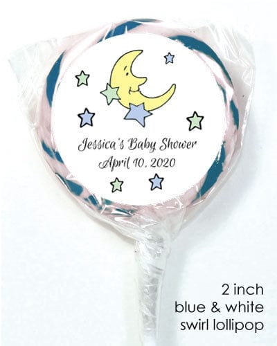 LOBS200b - Moon and Stars Baby Shower Swirl Lollipops Moon and Stars Baby Shower Lollipops Baby & Toddler BS200