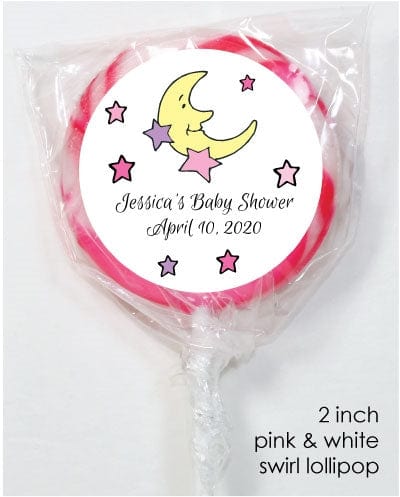 LOBS200g - Moon & Stars Baby Shower Lollipops Moon and Stars Baby Shower Lollipops Religious Items BS200