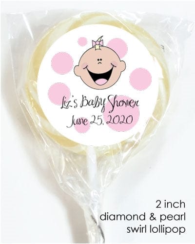 LOBS8 - Sweet Baby Girl Face Baby Shower Lollipops Sweet Baby Girl Face Lollipops Religious Items Candy Wrapper Store