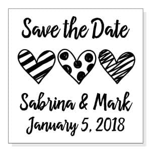 MAG2 - Save the Date Whimsy Hearts Wedding Magnets Save the Date Whimsy Hearts Wedding Magnets Candy Wrapper Store