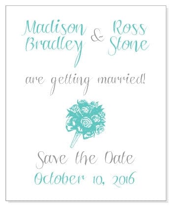MAG22xl - Wedding Simple Bouquet Save the Date Magnet Wedding Simple Bouquet Save the Date Magnet Candy Wrapper Store