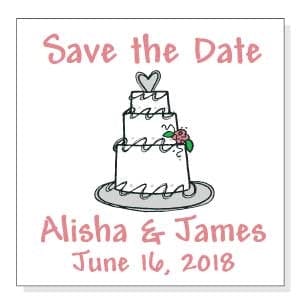 MAG6 - Save the Date Whimsical Cake Wedding Magnets Save the Date Whimsical Cake Wedding Magnets Candy Wrapper Store