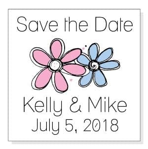 MAG7 - Save the Date Two Daisies Wedding Magnets Save the Date Two Daisies Wedding Magnets Candy Wrapper Store