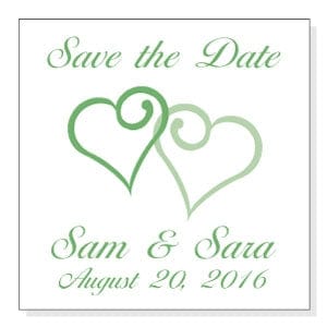 MAG8 - Save the Date Double Hearts Wedding Magnets Save the Date Double Hearts Wedding Magnets Candy Wrapper Store