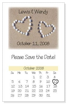 MAGL2 - Save the Date Beach Hearts Wedding Magnets Save the Date Beach Hearts Wedding Magnets Candy Wrapper Store