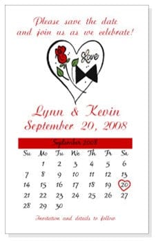 MAGL5 - Save the Date Rose and Bow Tie Wedding Magnets Save the Date Rose and Bow Tie Wedding Magnets Candy Wrapper Store