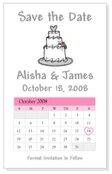 MAGL6 - Save the Date Cake Wedding Magnets Save the Date Cake Wedding Magnets Candy Wrapper Store